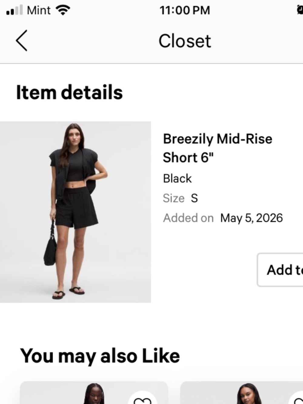 Lululemon Mid Rise Shorts